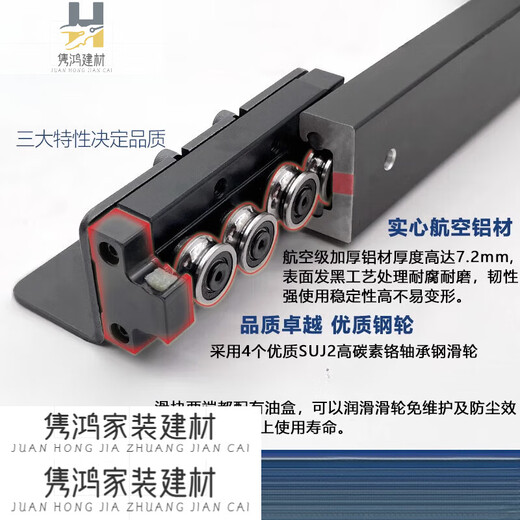
CLCEY middle island table telescopic hidden track kitchen bar extension guide rail dining table pull table slide rail hardware accessories guide rail 1700mm total length/stroke 1585mm
