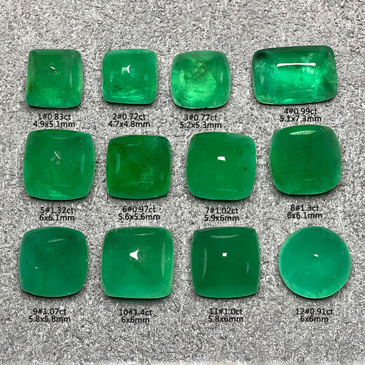 Blue Peace 13 emerald sugar tower bare stone ring face Zambia Colombia 18k gold ring pendant 0.99 carat 4#