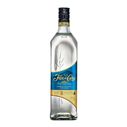 FLO DE CANA 甘蔗之花4年朗姆酒 进口洋酒 700ML调酒基酒朗姆酒酒吧用原装进口 700mL 1瓶 (甘蔗之花4年)