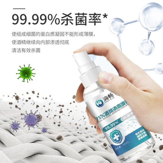 Didichang 75% ethanol alcohol spray disinfectant portable for home use 100ml*3 3 bottles 100ML