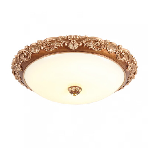 Lámpara de techo de estilo europeo XMSJ Lámpara de sala de estar moderna Balcón de pasillo de dormitorio retro Negro 24W 1047 Retro 30 cm de tres colores 24W
