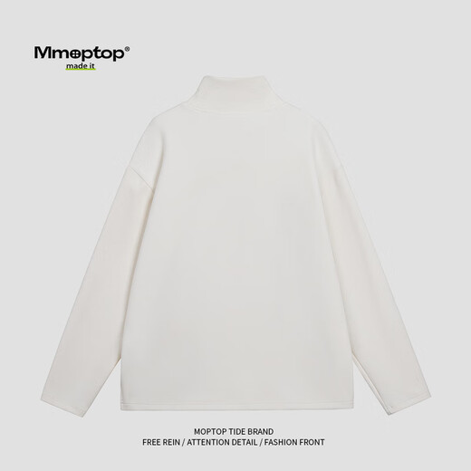 MMOPTOP German velvet turtleneck sweatshirt warm and thickened men's autumn and winter double-sided velvet bottoming long-sleeved inner layer APW965 black XL