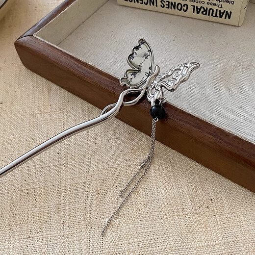 Love for two generations, new Chinese style butterfly hairpin for women, high-end, ancient style, tassel hairpin, hairpin, temperament, national style hairpin, hairpin