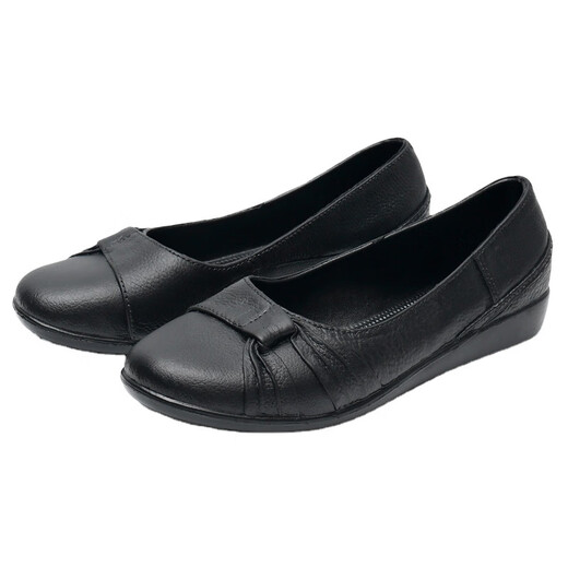 
Hanzer HANCRERS rain boots for women fashion flat sole non-slip waterproof plastic single shoes soft sole black outside casual shallow mouth kitchen work shoes 1699 black 38