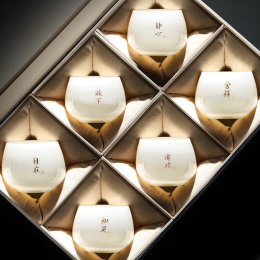 Not clumsy mutton fat jade master cup personal tea brewing single cup Dehua white porcelain ceramic kung fu tea cup meditation cup