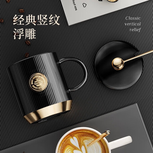 Vanow马克杯陶瓷杯子带盖勺教师节送老师礼物男女生套装礼盒定制水杯