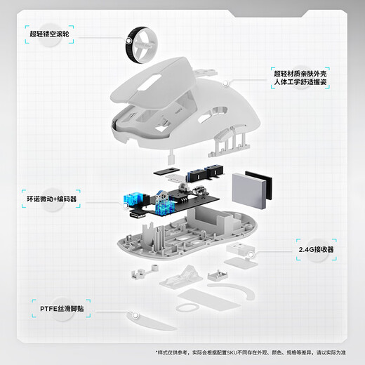 联想（Lenovo）拯救者M6XPro电竞游戏鼠标无线蓝牙有线三模充电 轻量化人体工学轻音中小手鼠标3395传感器 幻影黑