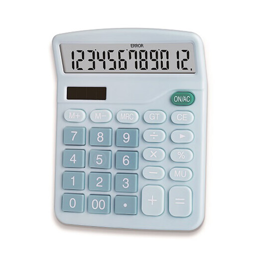 
Sima (SIMAA) stationery 837 dual power calculator solar desktop computer 12-bit large screen finance special calculator student fourth grade office supplies pink