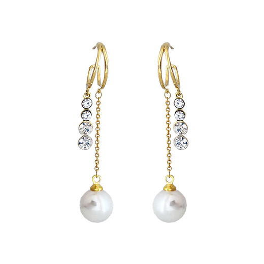 Yican Liu Yifei's same style imitation pearl earrings for women niche design high-end earrings 2025 new hot style versatile earrings Liu Yifei's same style pearl earrings