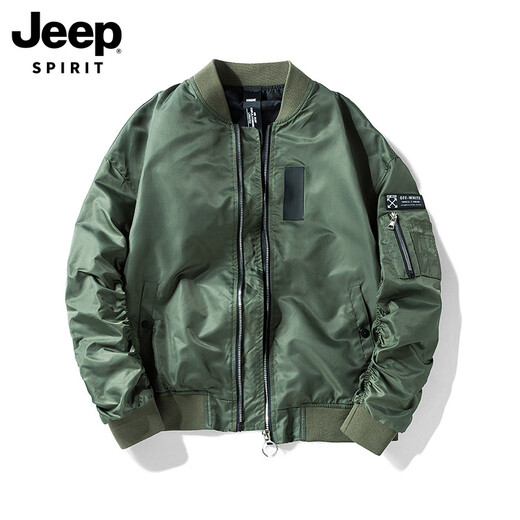 Jeep (Jeep) Trendy Pilotjacke für Herren Spring und Herbst New American Loose Baseball Uniform Casual Jacket für Männer 9925 Black 2xl [155jin [Jin entspricht 0,5 kg] -170jin [Jin gleich 0,5 kg]]]