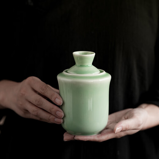 Ancient method wine warmer 2 liang wine set ceramic wine divider celadon half Jin Jin is equal to 0.5 kg Warm wine yellow white wine scalding wine 3 liang wine warmer 3 liang round celadon (1 pot 2 cups) 150ml