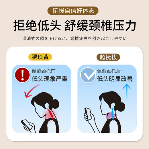 Mccofi Japanese neck brace, cervical vertebra protector, neck brace, anti-bowing protection, neck forward tilt support, neck cervical vertebra corrector J1