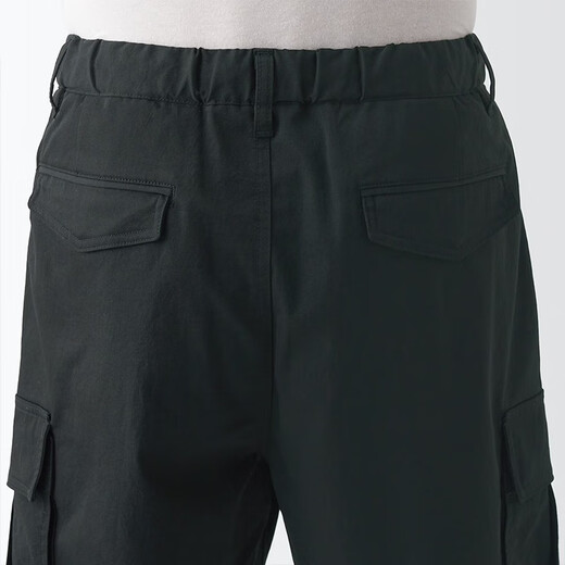 MUJI Men's Water Resistant Stretch Cargo Shorts Pants Casual Pants AED81C3S Black L