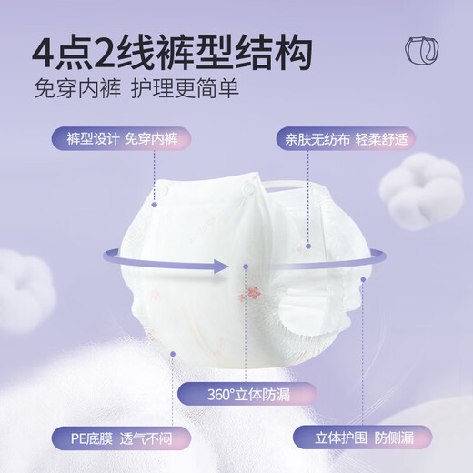 Kaili Disinfection de qualité mestée maternelle serviette sanitaire 3 pièces pantalon pantalon sanitaire pantalon de confort spécial pour la période puerperale post-partum