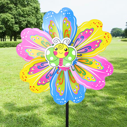 Tower Mengyu Windmühle Spielzeug Kinder Dreifach Regenbogen Wufe Windmühle Set sinnliches Camping Neujahr im Freien Camping Kindergarten