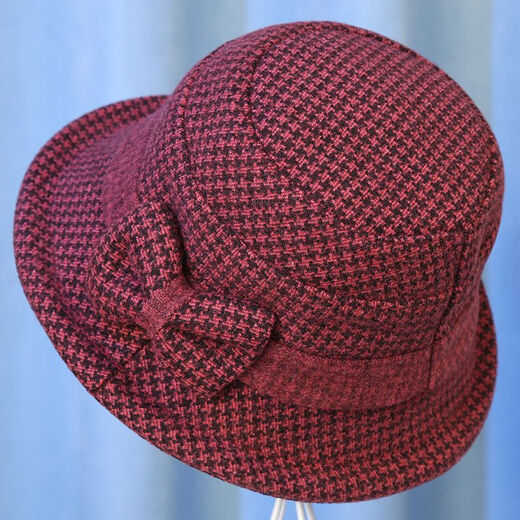 Roasted summer middle-aged and elderly hats for women in autumn and winter mother woolen top hat thickened grandma cloth basin hat spring and autumn casual fisherman hat khaki (wool style) equal size