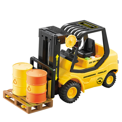 WENYI inertial forklift large engineering car model simulation car toy boy baby children toy car 3-6 years old forklift W692A
