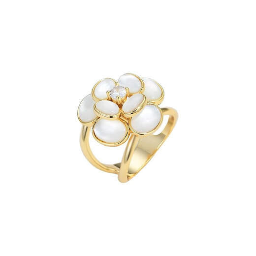 Zuoou high-end fritillary camellia silk scarf buckle women's small square scarf button dual-purpose corner buckle scarf bow knot buckle fritillary camellia gold