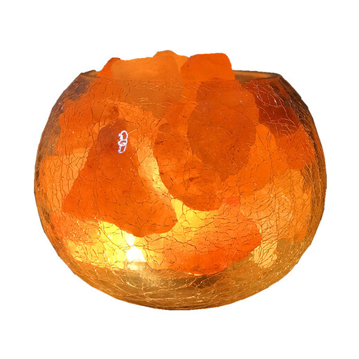 Light luxury high-end Himalayan crystal salt lamp, creative decorative table lamp, Himalayan crystal salt romantic bedside lamp, moon night light, bedroom button dimming model