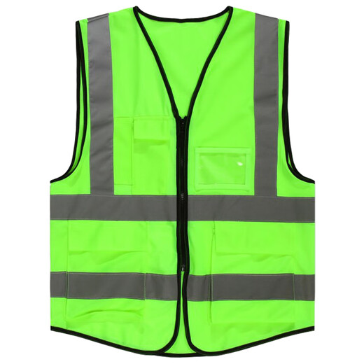 Construction site cycling sanitation traffic protective clothing printed with logo fluorescent yellow safety reflective vest customized fruit green XL