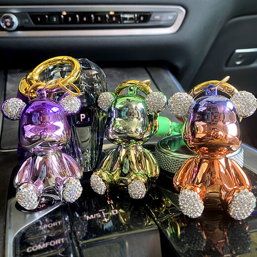 Light Luxury Diamond Control con llavero de oso de moda