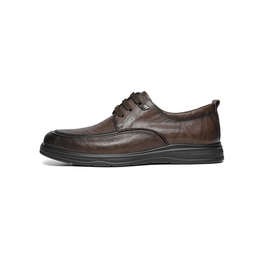 Red Dragonfly Casual Lederschuhe Herren 2025 Frühling neuer weicher Sohle komfortabler Schnür-up-Geschäft im mittleren Alter Daddy Schuhe WTA15052 Brown 44