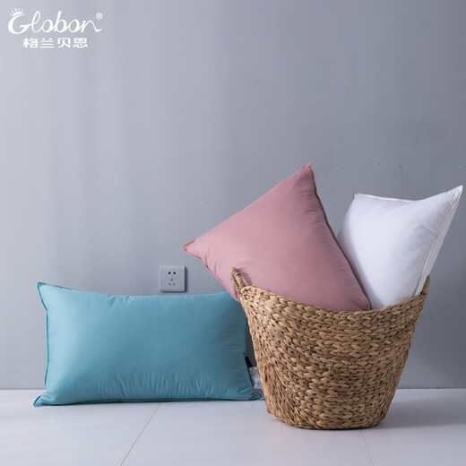 Oreiller Globon Core Coton Down Oreiller Oreiller Hôtel Five-Star White Oerte Plume Oreiller Core Single Adult Bleaching Blanc (modèle amélioré doux et pas facile à effondrer) Oerceau d'oie
