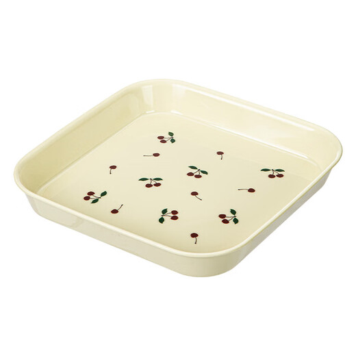 Frost Mountain bone spitting dish household fruit snack plate small fresh cherry table top garbage storage tray spitting bone dish dishwasher microwave ok beige - 4 pieces