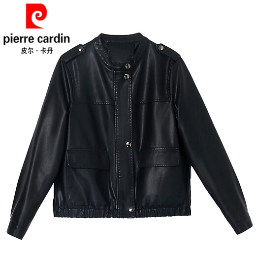 
Pierre cardin Haining genuine leather leather jacket for women 2025 Spring and Autumn Women's new fashionable sheepskin short leather jacket for women, brown 2XL [125-135Jin [Jin equals 0.5 kg]]