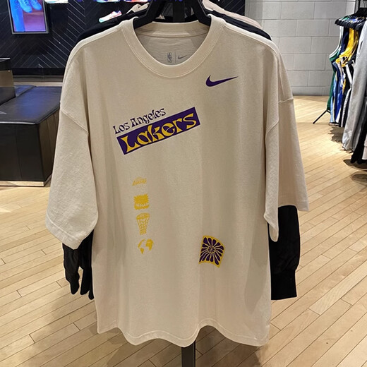 耐克（NIKE）短袖男女装夏季纯棉透气圆领宽松印花潮流针织T恤衫休闲上衣半袖 FV9274-901 160/80A/XS