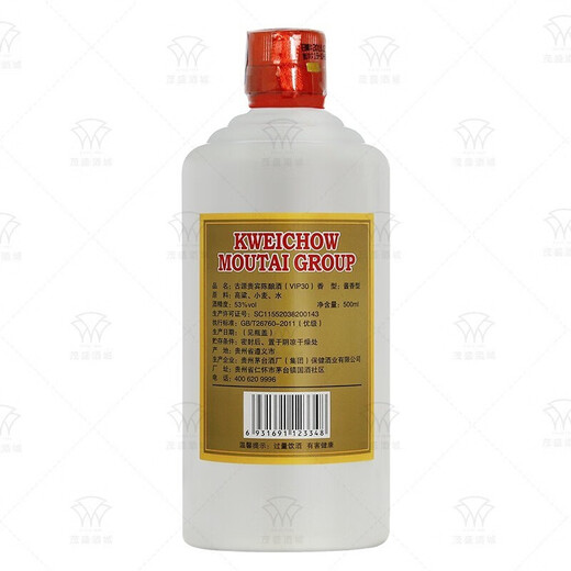 茅台贵州茅台集团 53度 酱香型白酒 飞天仙女图 贵宾陈酿VIP30 500ml