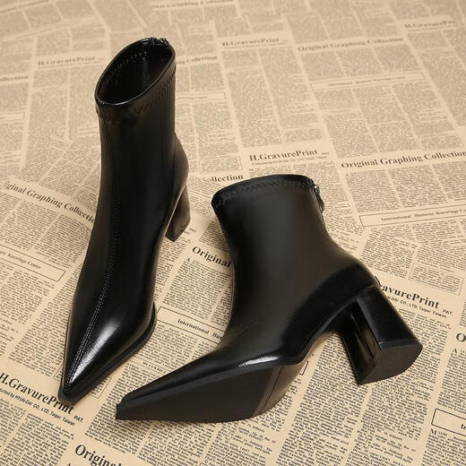 BM INS [über 30.000 Personen Kauf] Echte weiche Leder-Spitzen-Toe-Kurzstiefel für Frauen 2025 Frühling und Herbst Neue Frauenstiefel weibliche Stiefel weibliche Stiefel Kaffee Brown (verbesserte Version) 37