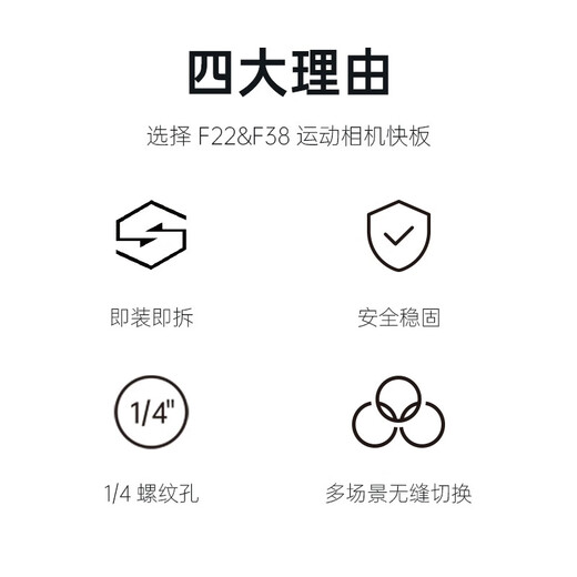 ulanzi Youbasket Xiaoxiao F22 is suitable for Go pro11/10 quick-loading plate Action3/2 sports camera accessories expansion Simple car photo package [quick-loading plate + quick-loading suction cup 3 inches]