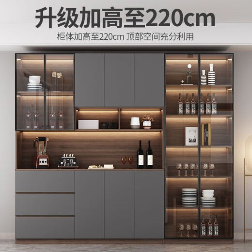 虞萌馨迪餐边柜一体靠墙高柜轻奢家用客厅酒柜餐厅茶水柜厨房置物储物边柜 款式12240长送货入户+安装