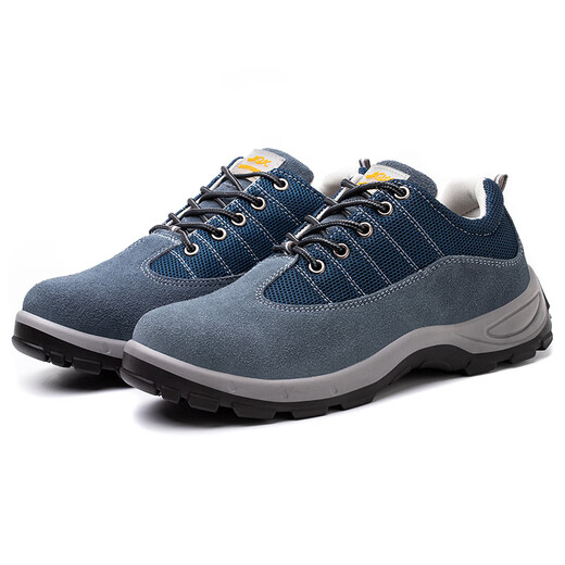 Fucheng Labor Protection Zapatos de acero transpirable para hombres Anti-smash anti-Punteura y desgaste Sólido Solado Compra Protección de trabajo Saféz de seguridad Azul 40