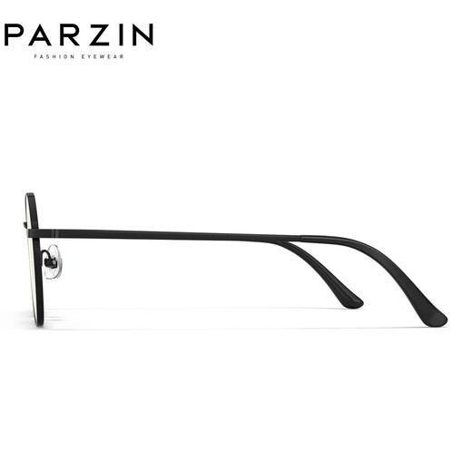 PARZIN myopia anti-blue light frame for men and women, fashionable, light and delicate face and easy to match goggles frames, can match degrees PJ15851 Matte black frame +0 degree anti-blue light