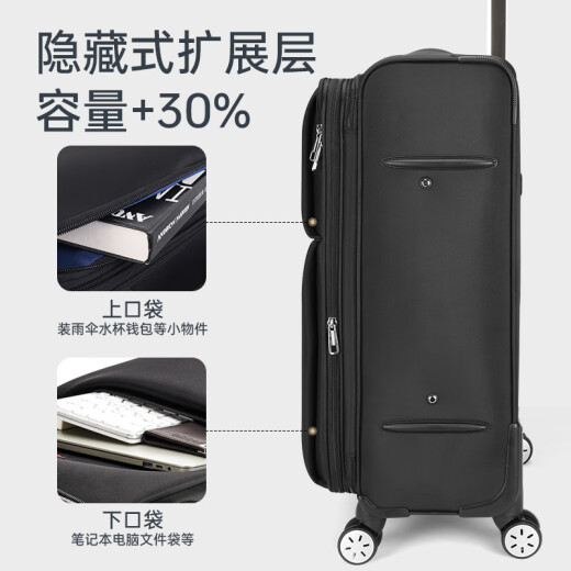 CROSSGEAR瑞士军士刀28吋拉杆箱商务旅行牛津布行李箱男女密码箱托运大容量