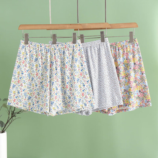 
AB underwear for women summer cotton printed aro pants thin high waist loose large size summer pajamas shorts H826 Banana 3XL (175/105)