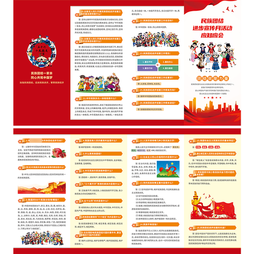 MIEHEAR 2025 Ethnic Unity and Progress Promotion Month Ethnic and Religious Policies and Regulations Leaflet Handbook Folding Poster G829 Ethnic Unity and Progress Should Know and Progress Should Be Folding Page 1,000