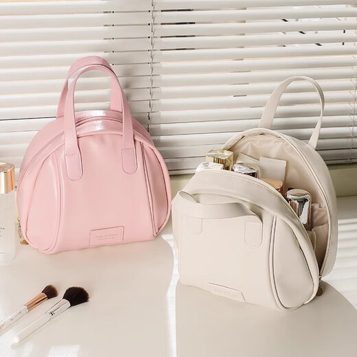 Ono Sieben-Tage-Make-up-Tasche für Frauen tragbare neue tragbare Reise mit großer Kapazität Reisen Toilettenartikel und Hautpflegeprodukte sortieren Aufbewahrungsbeutel großer Schalenbeutel [Milch weiß] 23*22*9