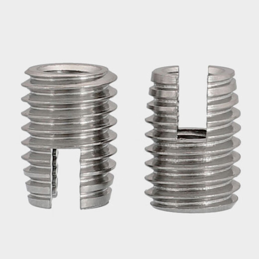 Mankun stainless steel 302 type self-tapping screw sleeve self-tapping dental sleeve slotted thread protective sleeve M2M2.5M3M4M5M6-M16 M8*M12*15 stainless steel (5 pieces)
