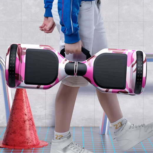 ZOLA electric balance car for children and adults somatosensory car parallel car two-wheel self-balancing 6-12 years old handrail off-road wheel 10-inch off-road high-end white Bluetooth + glare wheel