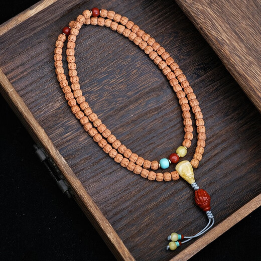 Xinyou beeswax Nanhong turquoise old style bucket beads top beads waist beads traffic light with beads star moon Bodhi text bracelet accessories traffic light 10mm (beeswax + Nanhong + Meiling mineral)