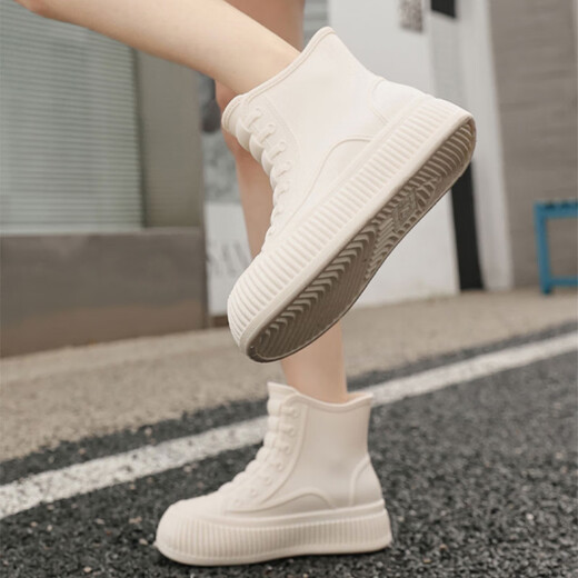 Fujian Rain boots for women short tube students fashionable waterproof shoes outdoor non-slip boots overshoes for women low top rubber shoes short rain boots fashionable rain boots [38 size standard size]
