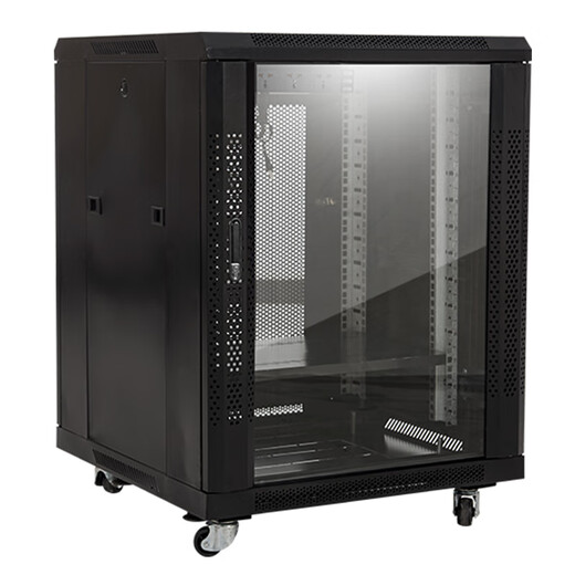EZVIZ Hikvision Cabinet Network Cabinet B2.6618 18U1 meter glass door 600 width * 600 depth * 1000 height monitoring cabinet weak current server KTV home cabinet
