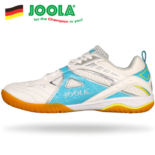 Joola Professional Table Tennis Chaussures pour hommes et femmes Chaussures sportives Chaussures usagés Tendon de boeuf complet résistant à l'usure confortable et respirant tendance nationale cassure blanche / bleu 40