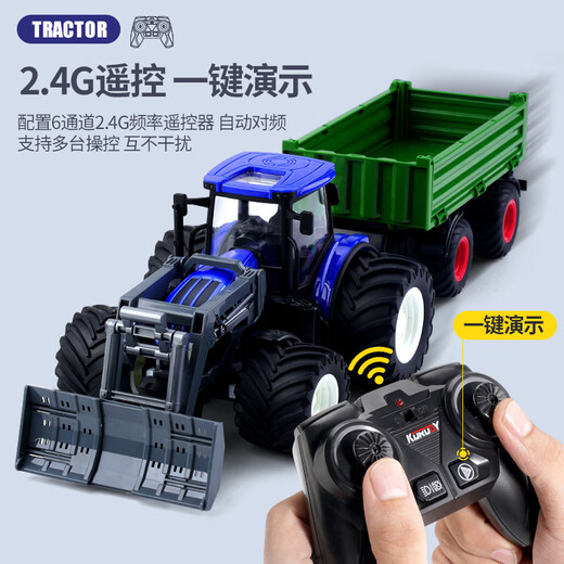 TRACTOR CAR de juguete con cubo de automóvil aleación de control remoto de control remoto