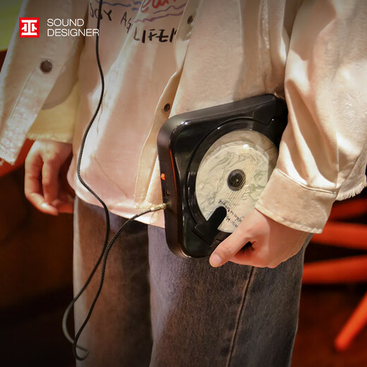 Wupai single life W CD player high-fidelity high-thrust Bluetooth gift retro album pure CD player portable black orange