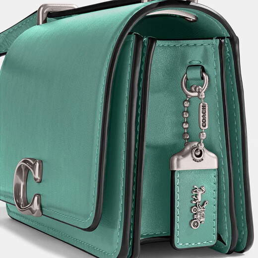 Coach Bandit Crossbody Damen Crossbody Bag Einfacher und modisches Flip-On-Umhängetasche Geschenk CD724 Blau Grün