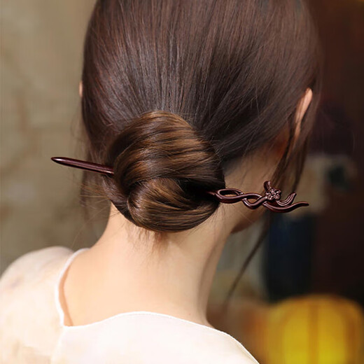 Crystal comb sandalwood comb gift box massage comb hairpin set for wife birthday gift for girls practical gift for women rosewood hairpin + comb-gift box set